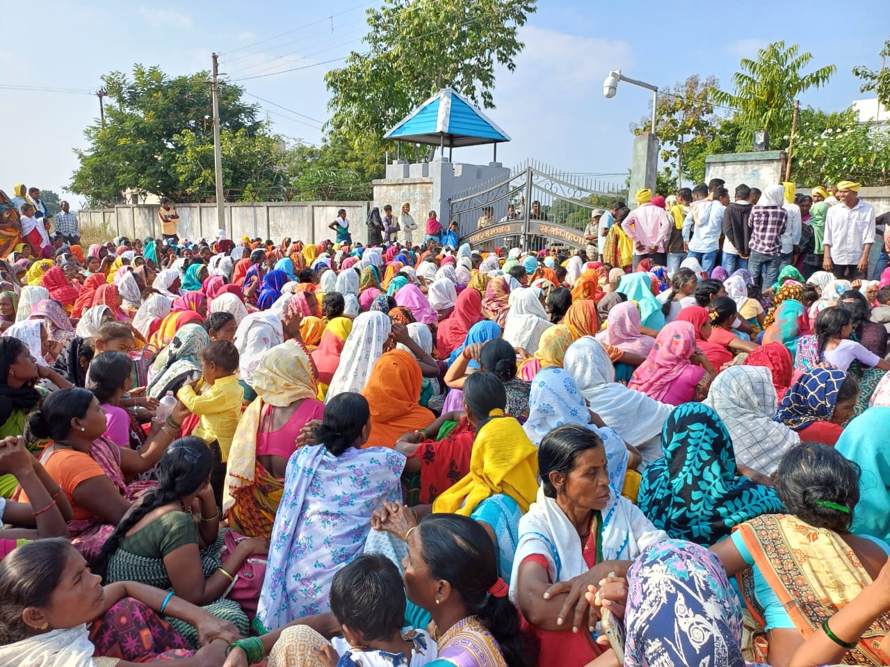 चंद्रपूर जिल्ह्यात आदिवासी बांधवांचे पोलीस स्टेशनसमोर ठिय्या आंदोलन