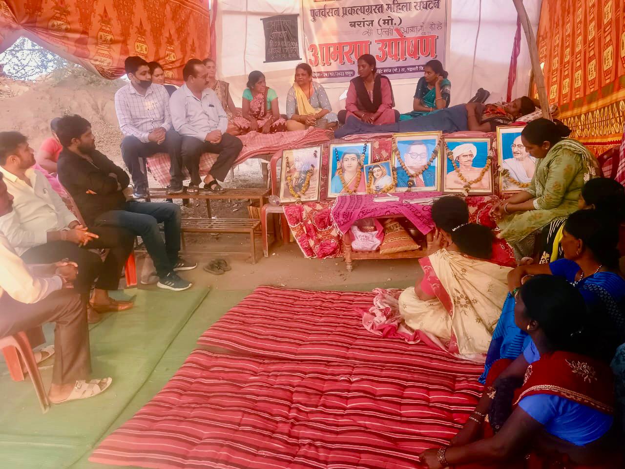 भद्रावती तालुक्यातील बरांज मोकासा येथील प्रकल्पग्रस्तांच्या मागण्या पूर्ण करा