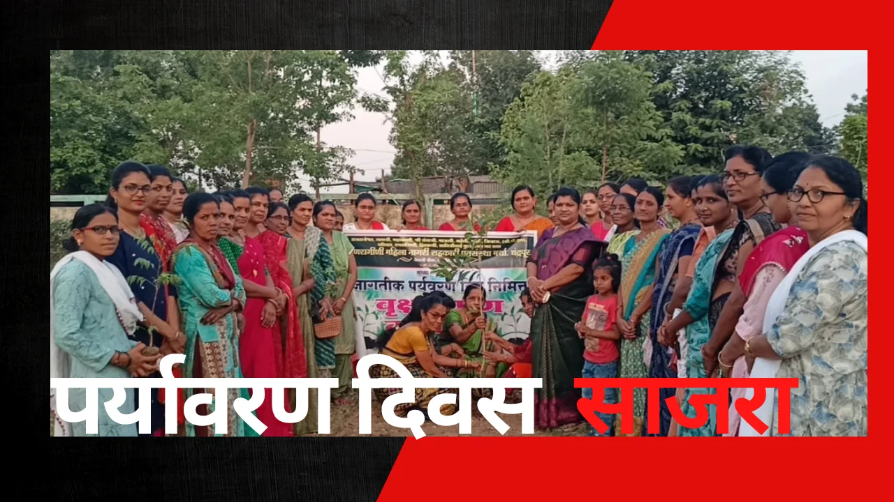 World Environment Day : बाबूपेठ येथे महिला बचत गटाच्या वतीने वृक्षारोपण